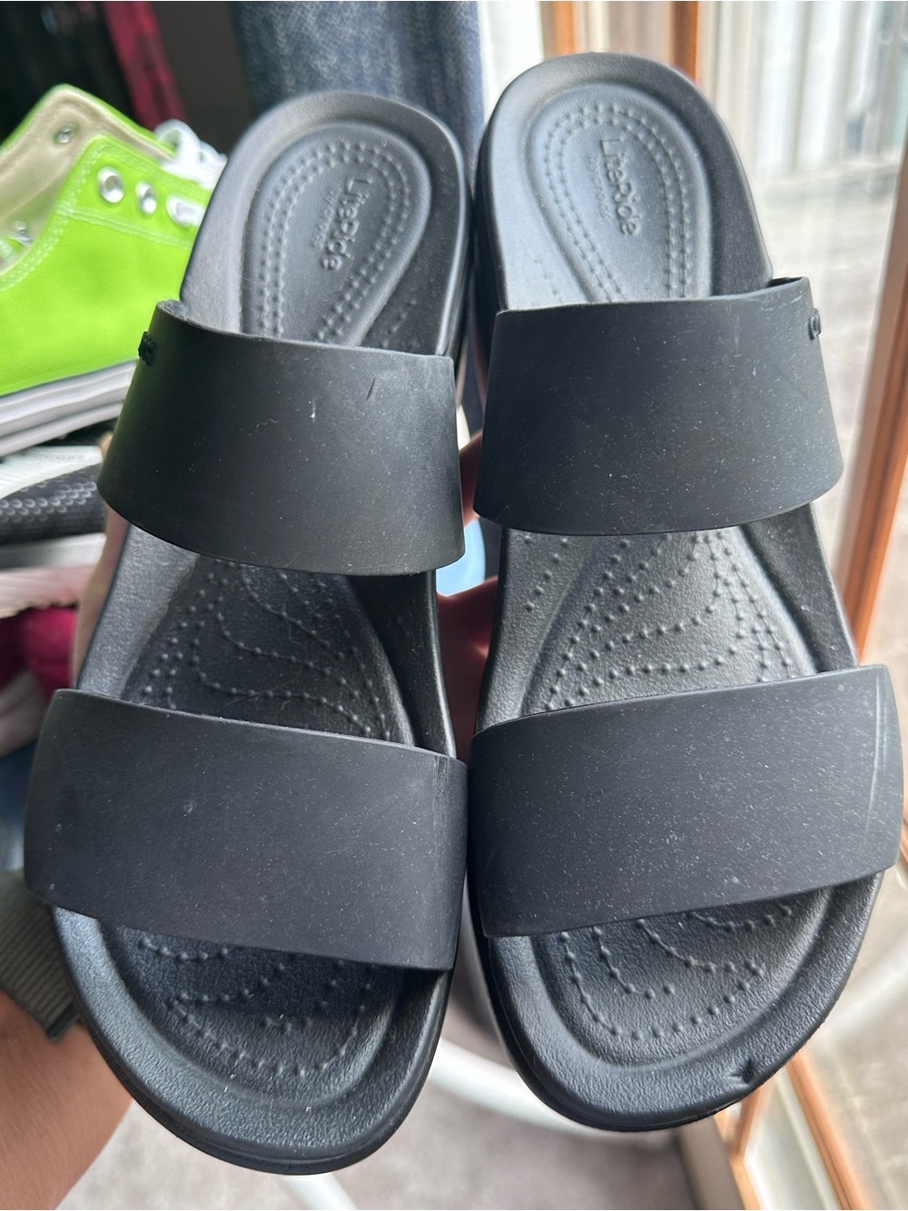 Crocs “lite ride” wedge sandals size 10